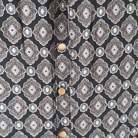 Dress Barn Paisley long sleeve blouse - Picture 4 of 7